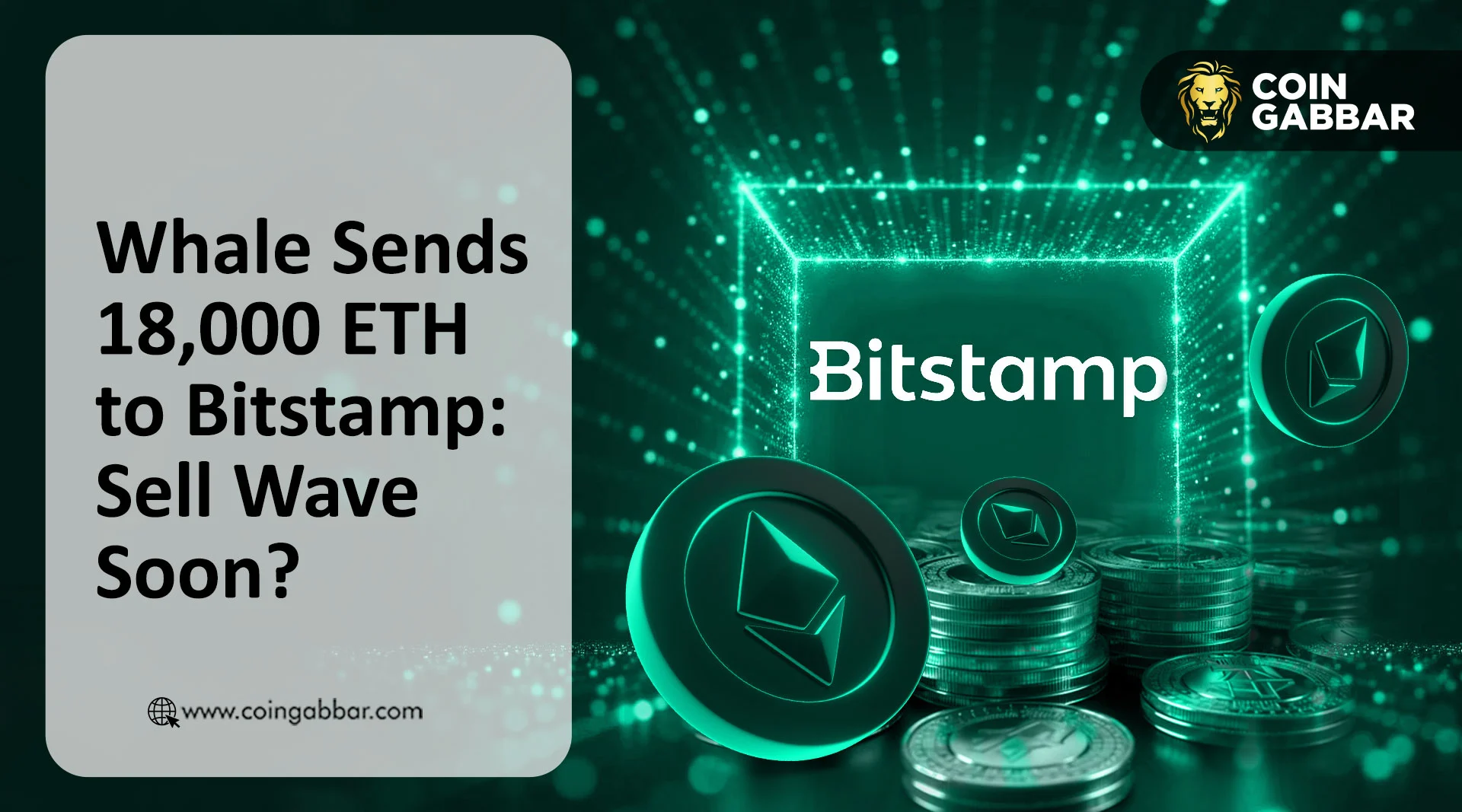 以太坊巨鲸转移18,000个ETH至Bitstamp，市场或将迎来抛售潮？